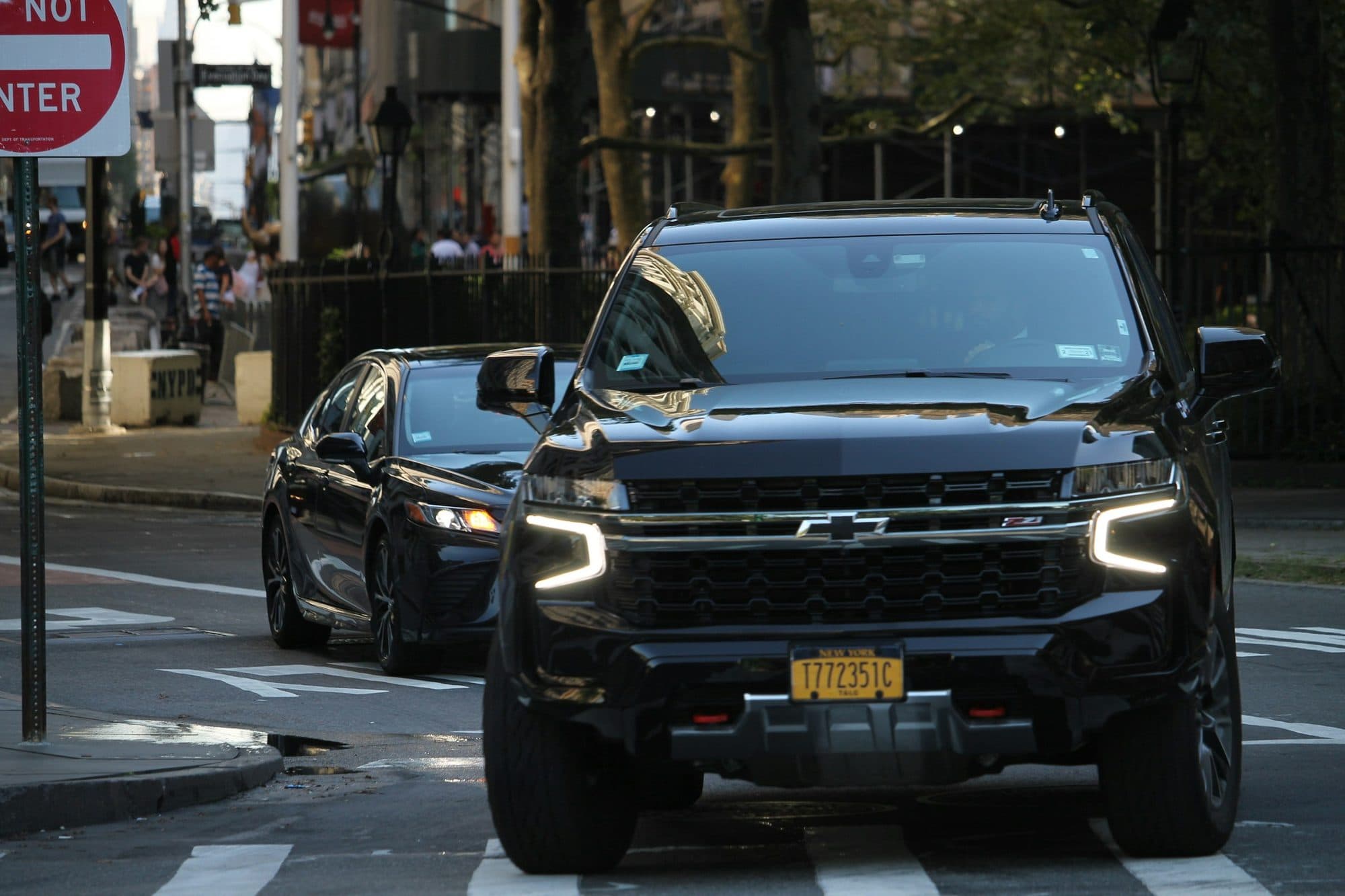 A full-size SUV on the highway